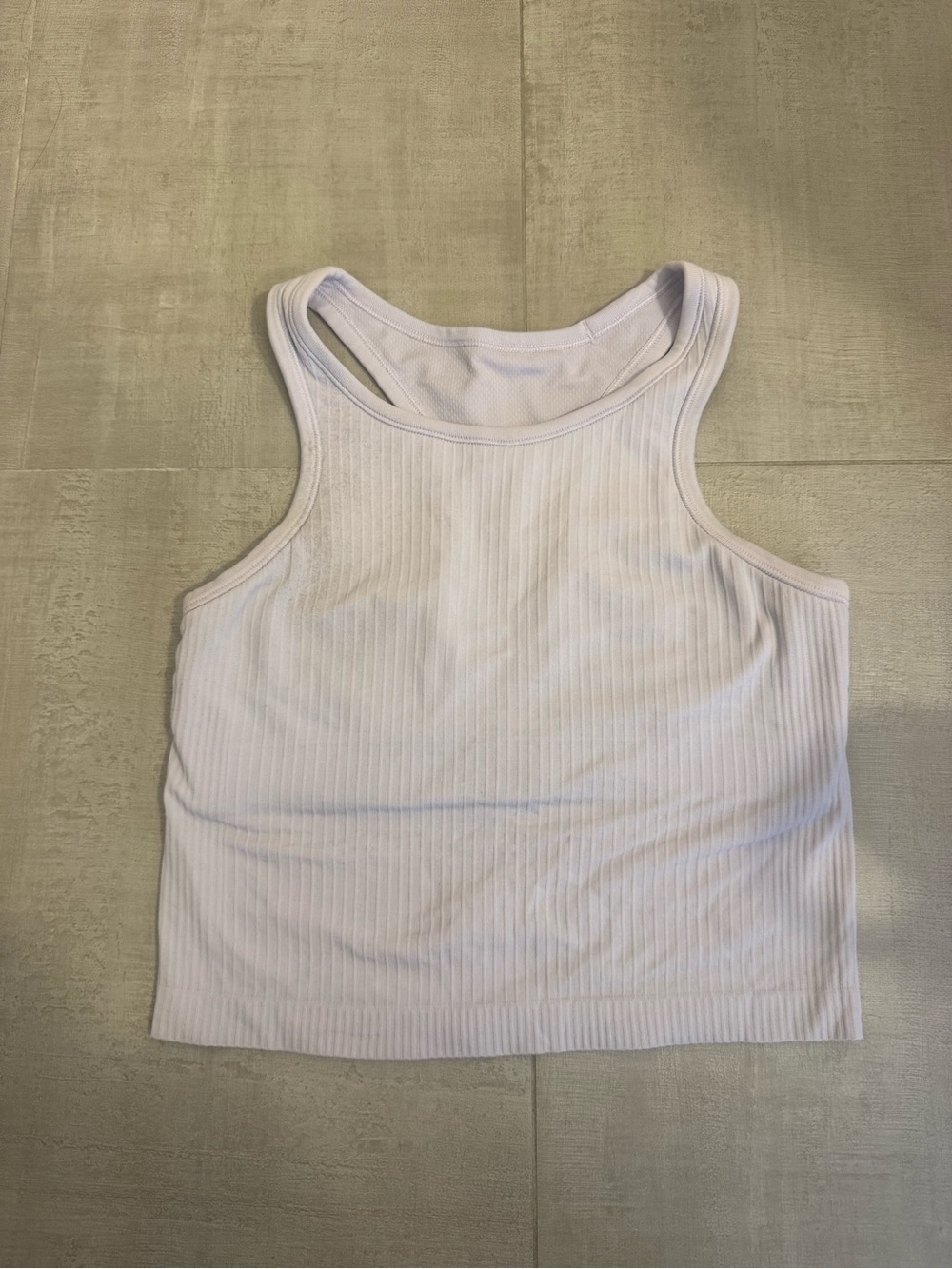 Lululemon Purple Ribbed Racerback Tank w/ Built-in Bra